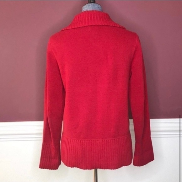 Chico's button down cardigan sweater
red , size 1, large collar - Picture 3 of 3